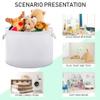 UMIRIKO Ghost White Toy Storage Bin for Kids Dog Toy Storage Basket Round Canvas Organizer Basket Toy Hamper Laundry Hamper view 4