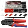 Didamx 50 Sets JST Servo Connectors Male Female Crimp Pin and Cable Kit with Crimping Tool Compatible for Hitec, Futaba, Spektrum Model Airplanes and RC Cars view 1