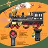 Train Set for Kids Remote Control Train Toys w/Steam Locomotive, Fuel Tank Car & Luxury Tracks, Electric Trains w/Realistic Smoke,Sounds & Lights, Christmas Birthday Gift for Boys Girls 3 4 5 6 7+ view 2