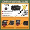 Train Set for Kids Remote Control Train Toys w/Steam Locomotive, Fuel Tank Car & Luxury Tracks, Electric Trains w/Realistic Smoke,Sounds & Lights, Christmas Birthday Gift for Boys Girls 3 4 5 6 7+ view 3