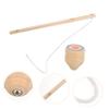 ibasenice Wooden Gyro Toy Traditional Chinese Spinning Tops with Whip for Boy Girl Adults Creative Design for Parties Holidays Stress Relief Safe and Reusable view 4