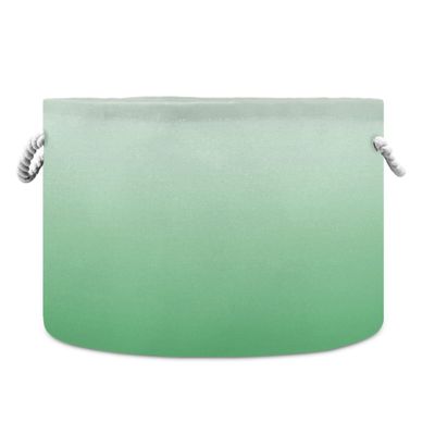 UMIRIKO Gradient Green 01 Toy Storage Bin for Kids Dog Toy Storage Basket Round Canvas Organizer Basket Toy Hamper Laundry Hamper