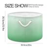 UMIRIKO Gradient Green 01 Toy Storage Bin for Kids Dog Toy Storage Basket Round Canvas Organizer Basket Toy Hamper Laundry Hamper view 2