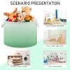 UMIRIKO Gradient Green 01 Toy Storage Bin for Kids Dog Toy Storage Basket Round Canvas Organizer Basket Toy Hamper Laundry Hamper view 4