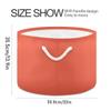 UMIRIKO Tomato Toy Storage Bin for Kids Dog Toy Storage Basket Round Canvas Organizer Basket Toy Hamper Laundry Hamper view 2