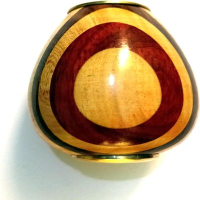 FICUS GIFT Egg Shape Brass & Wooden Kaleidoscope for Adult and Kids Vintage Look Kaleidoscope Handmade Kaleidoscope for Kids Friends Family Children, 4.5 inch