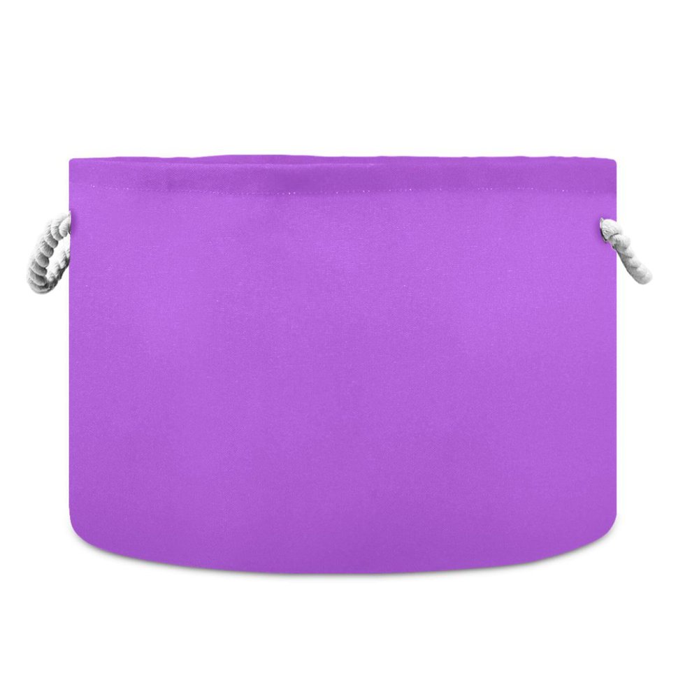 UMIRIKO Purple 01 Toy Storage Bin for Kids Dog Toy Storage Basket Round Canvas Organizer Basket Toy Hamper Laundry Hamper