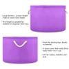 UMIRIKO Purple 01 Toy Storage Bin for Kids Dog Toy Storage Basket Round Canvas Organizer Basket Toy Hamper Laundry Hamper view 3