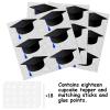 18pcs Blue Glitter Cap Dessert Cupcake Topper Congrats Grad 2025 Theme Decorations 2025 Preschool High School College Graduation Party Decor Supplies view 3