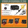 Train Set for Kids Remote Control Train Toys w/Steam Locomotive,Passenger Carriage & Luxury Tracks, Electric Trains w/Realistic Smoke,Sounds & Lights, Christmas Birthday Gift for Boys Girls 3 4 5 6 7 view 3