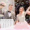 32Pcs Wedding Bubble Wands Bulk(White Heart Top), Mini Bubble Party Favors, Valentine's Day, Anniversary Supplies, Wedding Send Off, Gift Box Decoration, Goody Bag Stuffers Filler for Couple Guest Kid view 3