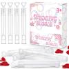 32Pcs Wedding Bubble Wands Bulk(White Heart Top), Mini Bubble Party Favors, Valentine's Day, Anniversary Supplies, Wedding Send Off, Gift Box Decoration, Goody Bag Stuffers Filler for Couple Guest Kid view 4
