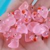 100pcs Mini Resin Duck,15 mm Dollhouse Dcor Glow in The Dark for Aquarium Decor Micro Fairy Garden Landscape Hide,Seek Party Toys,Easter Basket Stuffer, Gift for All Ages (Pink-Duck) view 1