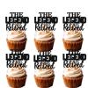 18pcs Black Glitter Silhouette Cupcake Topper The Legend Has Retired Theme Decor Supplies Male Going Away Father's Day Family Party Decorations view 1