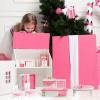 10 Pieces Mini Kitchen Set Dollhouse Kitchen Miniature Kitchen Set Doll Mini Kitchen for Kids Doll House Furniture and Accessories Set Mini Dollhouse Furniture 1 12 Scale (Pink) view 4