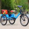 Folding Kids Cruiser Trike,Toddler Pedal Tricycle for Age 3-10,Tandem Tricycle with Foldable Rear seat,Adjustable Cargo Trike with Rear Cabin,Spoke Pneumatic Wheel (Blue18inch) view 2