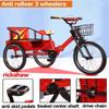 Folding Kids Cruiser Trike,Toddler Pedal Tricycle for Age 3-10,Tandem Tricycle with Foldable Rear seat,Adjustable Cargo Trike with Rear Cabin,Spoke Pneumatic Wheel (Blue18inch) view 3