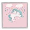 Stupell Industries Girl's Pastel Unicorn & Clouds Personalized Framed Giclee Art by Elizabeth Medley view 2