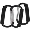 Abaodam 3pcs Durable Stroller Hooks for Bags Multi-Function Carabiner Clips for Diaper Bags and Shopping Practical Stroller Accessories for Parents The Go view 1