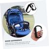 Abaodam 3pcs Durable Stroller Hooks for Bags Multi-Function Carabiner Clips for Diaper Bags and Shopping Practical Stroller Accessories for Parents The Go view 4