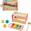 Fisher-Price Wood Toddler Toy Pound & Tap Bench Xylophone, 6-Piece Wooden Musical Activity for Preschool Kids Ages 18+ Months view 1