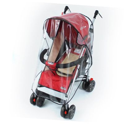HAPINARY Universal Pushchair Stroller Pram Buggy Rainproof Cover Stroller Cover Protector Universal Fit Waterproof PVC Breathable Vents Easy to Use Hook Loop Tapes
