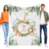 CADE Personalized Woodland Animals Baby Blanket for Boys, 30x40in view 1