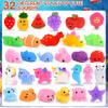 32 Pack Mochi Squishy Toys Kawaii Squishies Stress Relief Toys Pack for Kids Boys Girs Party Favors Bulk Easter Egg Fillers Easter Hunt Basket Stuffers view 2