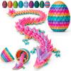 TBOLINE 12" 3D Printed Dragon Egg, Cool 3D Printer Articulated Crystal Dragon Toys for Kids, Surprise Animals Figurines Fidget Dinosaur Eggs Toys for Girls Kids Teen 5-7 4-6 8-12 view 1