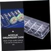 ibasenice Stylish Acrylic Game Chips Storage Box with Cover Organizer for Poker Chips Easy to Use for Game and Keeping Your Organized view 2