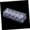 ibasenice Stylish Acrylic Game Chips Storage Box with Cover Organizer for Poker Chips Easy to Use for Game and Keeping Your Organized view 4