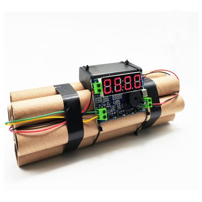 Movie Props,DIY Alarm Clock Countdown Ticking time Machine Kit with Buzzer,Countdown Prank Trick Toys for Cosplay Decorations