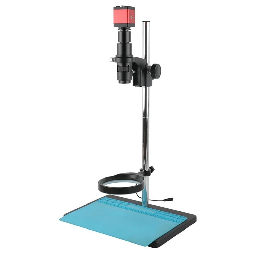 ZTBH Microscope Accessories Kit HDMI USB VGA 1080P 37MP 48MP Industry Video Microscope Camera + 105X 160X FHD 0.7X-5X Zoom C Mount Lens Large Field View Microscope Slides (Color : 14MP HDMI VGA 160X)