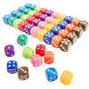 16MM Standard 6 Sided Dice Set, 50 Pieces Colorful Dice for Board Games, Classroom Math Bulk Game Dice, Make Entertainment More Exciting view 1