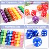 16MM Standard 6 Sided Dice Set, 50 Pieces Colorful Dice for Board Games, Classroom Math Bulk Game Dice, Make Entertainment More Exciting view 2