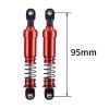 75mm-115mm Big Bore Shocks, RC Crawler Shocks for 1/10 RC Crawler LCG Chassis Gspeed V3 Element Enduro SCX10 TRX4 Gamde R1 Comp Builds DIY (Red 95mm 2pcs) view 2