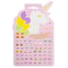 Stick On Earrings - Girls 3D Unicorn Sticker Earrings Self-Adhesive Glitter Craft Gem Stickers (Unicorn) view 1