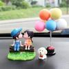 Asnewa Car Dashboard Decoration, Cute Cartoon Couple Action Doll Balloon Decoration, Decorations Interior Desk Ornaments Gifts- Gift for Girlfriend (Combination 6) view 1