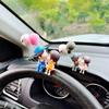 Asnewa Car Dashboard Decoration, Cute Cartoon Couple Action Doll Balloon Decoration, Decorations Interior Desk Ornaments Gifts- Gift for Girlfriend (Combination 6) view 4