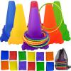 Sports & Outdoor Game Toddlers Kids,Gifts for Birthday Party Cones Carnival Bean Bags Ring Toss Tossing Games,Recess Outdoor Toys for Adults and Family Kids Toddlers Ages 3 4 5 6 7 8 view 1