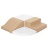 TODIBY 4-Piece Soft PU Leather Toddlers Climbing Toys, Baby Foam Climbing Blocks for Toddlers 3, Foam Play Gym Climbing Structures, Indoor Climb and Crawl Activity Play Set (White and Coffee) view 1