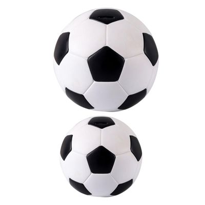 2pcs Football Shape Piggy Bank Adorable Coin Containers for Boy Girl Vinyl Design for Savings Home Decor for Birthdays and Holidays