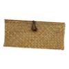 ABOOFAN Straw Storage Basket Seagrass Woven Storage Basket Containers for Food Trash Can Woven Retro Basket Storage Bins with Lid Handwoven Storage Container Toys Storage Box Manual, 26X16cm view 1