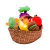 Toddler Pretend Play Food Toy 12M+, Soft Plush Baby Montessori Fruit Basket, Kid Sensory Kitchen Grocery Playset Early Educational Gift for 1 2 3 Year Infant Boy Girl view 1