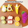 Toddler Pretend Play Food Toy 12M+, Soft Plush Baby Montessori Fruit Basket, Kid Sensory Kitchen Grocery Playset Early Educational Gift for 1 2 3 Year Infant Boy Girl view 3