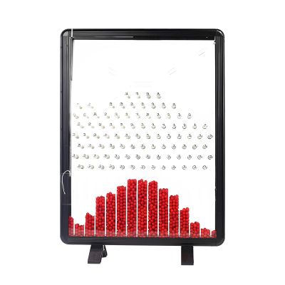 Galton Board, Galton Board Desk Toy, Dalton Board, Experimental Model for Demonstration of Random Phenomen, Physicalschool Laboratory Teaching Demonstration Random Distribution (Red)