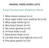 Bjorem Speech Minimal Pairs Final Consonant Deletion: Speech Therapy Cards for Children - Improve Articulation and Phonemic Awareness | Educational Materials | Speech Materials view 4