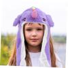 BESTonZON up Ear Unicorn Hat Plush Toy Hat for Adults Children Movable Ears Photo Accessory Comfortable Safe One Size Fits Purple view 3