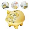 Abaodam Ceramic Piggy Bank Adorable Pig-Shaped Container for Boys and Girls for Home Decor Cute Savings Pot for Birthdays and Special Occasions Design view 2