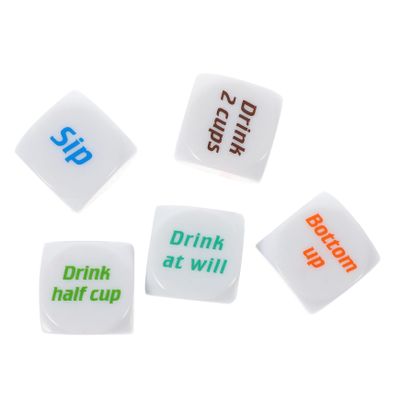 ifundom 5pcs Bachelorette Party Drinking Game Dice Fun Entertainment for Adults Reusable Dices for Parties Easy to Carry for Home Bars Events